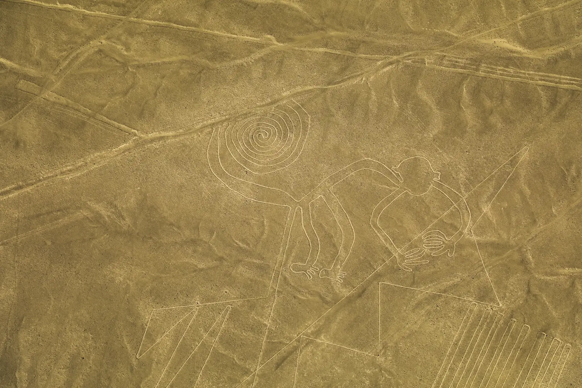 Grupo de viajantes com o piloto em frente ao avião antes do sobrevoo das Linhas de Nazca, Peru