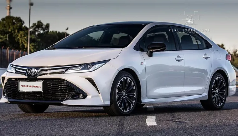 Sedan branco, exemplo da categoria sedan usada no transfer privativo em Lima
